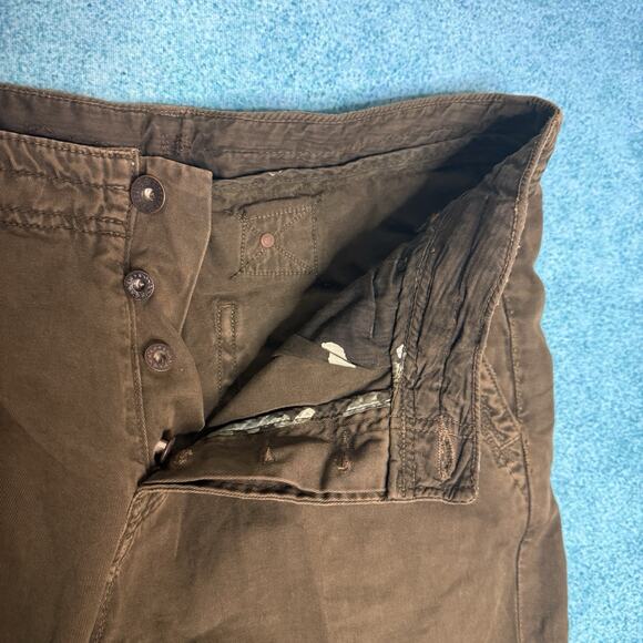 J Brand Men’s Straight Leg Pants Size 36x34 Olive Green Khaki Cotton - Picture 13 of 16